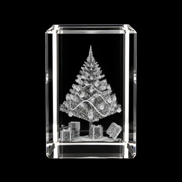 Paralelepípedo Cristal CR40 - Árvore Natal 3D