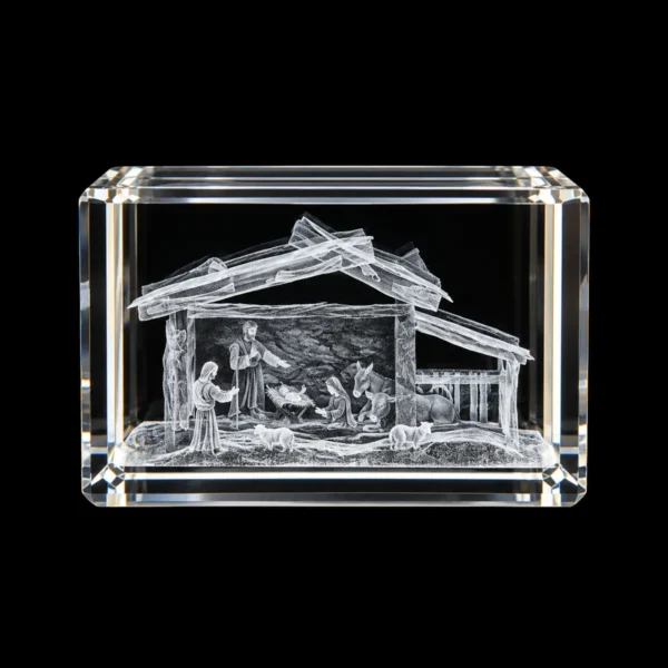 Paralelepípedo Cristal C1 Presépio 3D