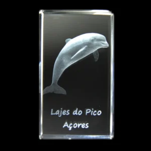 Paralelepípedo Cristal 603535 -  Golfinho - Lajes Pico