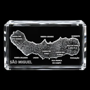 Paralelepípedo Cristal 603535 - S. Miguel Mapa Ilha
