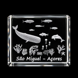 Paralelepípedo Cristal 504025 - Fundo Mar - S. Miguel