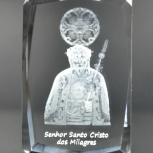 Paralelepípedo Cristal Lapidado 0518-Santo Cristo
