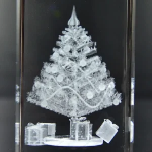 Paralelepípedo Cristal  CR17 Árvore Natal 3D