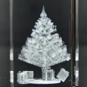 Paralelepípedo Cristal CR6 - Árvore Natal 3D