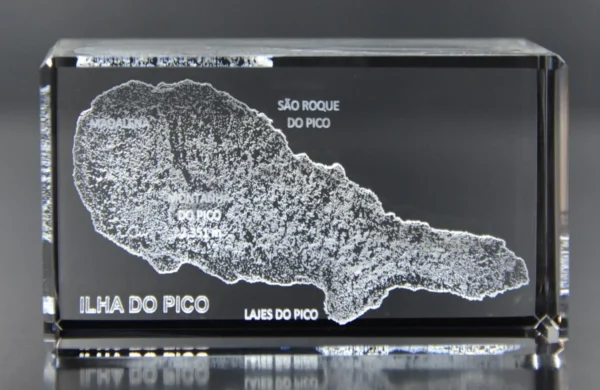 Paralelepípedo Cristal 603535 - Pico Mapa Ilha