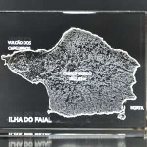 Paralelepípedo Cristal 504025 - Faial Mapa Ilha