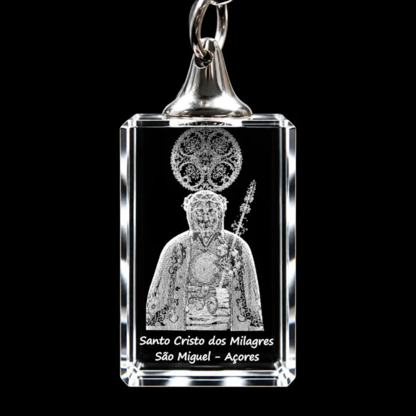 PCR032 Porta-Chaves Cristal s/Luz LED - Santo Cristo - São Miguel