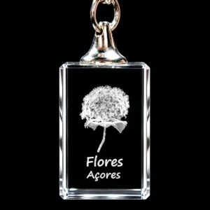 Porta-Chaves Cristal Rect s/LED Hortênsia-Flores