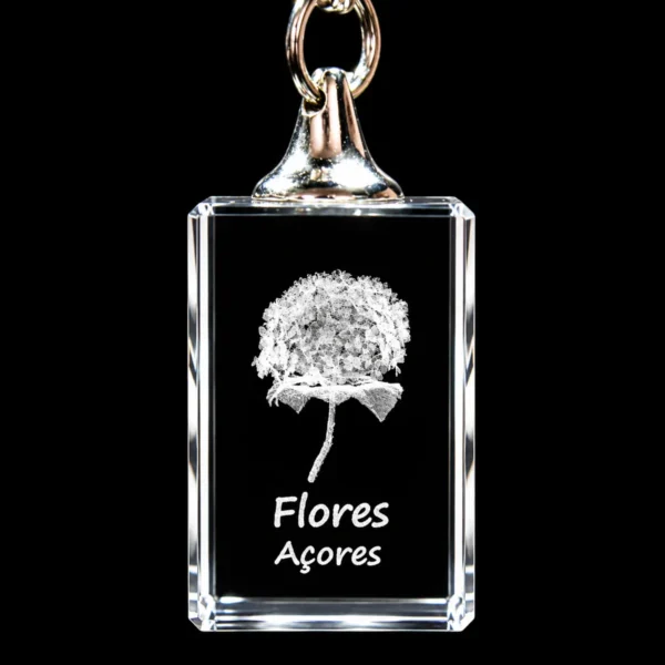 Porta-Chaves Cristal Rect s/LED Hortênsia-Flores