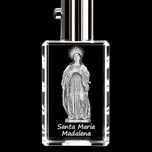 Porta-Chaves Cristal c/Luz LED - Santa Maria Madalena