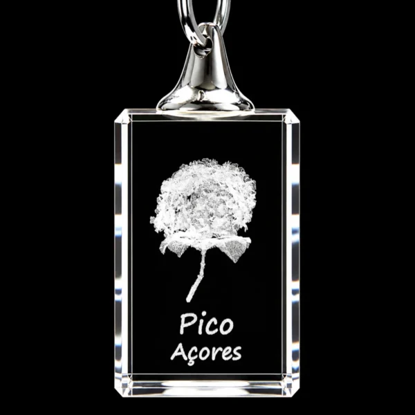PCR105 Porta-Chaves Cristal s/Luz LED - Hortênsia - Pico
