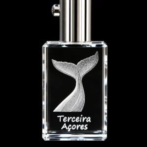 PCR123 Porta-Chaves Cristal c/LED Cauda Baleia - Terceira